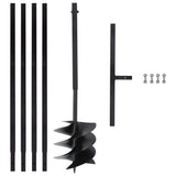 Ground Drill with Handle 250 mm with Extension Tube 4 m Steel 3059406