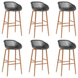 7 Piece Bar Set White and Grey 3057450