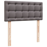 Box Spring Bed with Mattress Grey 90x200 cm Faux Leather 3286106