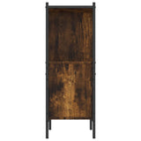 Bookcase Smoked Oak 72x28x77.5 cm Engineered Wood 838880
