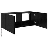 TV Wall Cabinet Black Oak 100 x 35 x 41 cm Engineered Wood 886252