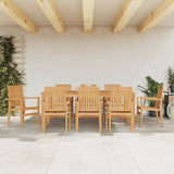 9 Piece Garden Dining Set Solid Wood Teak 3157922