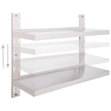 2-Tier Floating Wall Shelf Stainless Steel 100x30 cm 51047