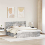 Bed Frame with Headboard Concerte 200 x 200 cm Solid Pine Wood 3411707