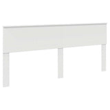 Bed Frame with Headboard White 200 x 200 cm Engineered Wood 3410854