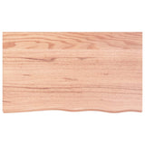 Table Top Light Brown 100x60x cm Treated Solid Wood Oak 3156369