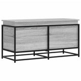 Storage Box with Lid Grey Sonoma 100x40x51.5 cm Engineered Wood 848807