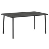 5 Piece Garden Dining Set Steel Dark Grey 3074475
