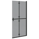 Walk-In Shower Wall Folding Black 90 x 6.5 x 190 cm 42017965