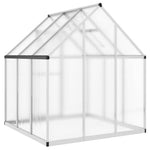 ZNTS Greenhouse with Base Frame Silver 169x169x195 cm Aluminium 4005828