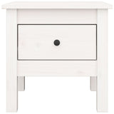 Side Table White 40x40x39 cm Solid Wood Pine 813786