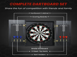Bristle Dartboard with Cabinet, 6 Steel Tip Darts, Cabinet T3398P425032