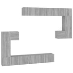 ZNTS Wall-mounted TV Cabinet Grey Sonoma Engineered Wood 3114596