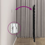 Wall Headboard Black 126x3x91.5 cm Solid Wood Pine 824682