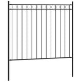 Garden Fence ASSEN Steel 1.7x0.8 m Black 146312
