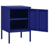 Nightstands 2 pcs Navy Blue 35x35x51 cm Steel 3095206