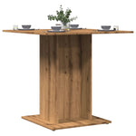 ZNTS Dining Table Artisan Oak 80x80x75 cm Engineered Wood 855811