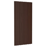 Roof Panels 12 pcs Galvanised Steel Brown 100x45 cm 317217