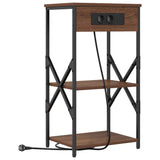 Bedside Cabinet Brown Oak 41 x 31 x 76 cm Engineered Wood 859533