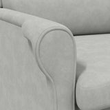 Armchair Light grey 76 x 94 x 102 cm Microfibre 42009871