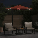 Garden Parasol with LEDs and Steel Pole Terracotta 225x225x212cm 4005071