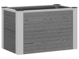 Garden Raised Bed Grey 50 x 30 x 22 cm WPC and Aluminium 42039082