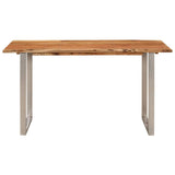 Dining Table 140x70x76 cm Solid Acacia Wood 286478