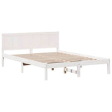 Bed Frame White 160 x 200 cm Solid Pine wood 872183