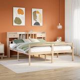 Bookcase Bed without Mattress 180x200 cm Super King Solid Wood Pine 3322061