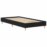 Bed Frame Black Oak 203 x 93 x 25 cm Engineered Wood 862850