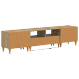 3 Piece LED TV Cabinet Artisan Oak Engineered Wood 3416510
