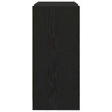 Sideboard with Drawer Black Oak 80x34x76 cm Engineered Wood 861536