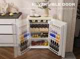 91 Litre Freestanding Under Counter Fridge Freezer, Small Fridge with Chiller Box, Adjustable T3398P378863