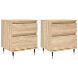 Bedside Cabinets 2 pcs Sonoma Oak 40x35x50 cm Engineered Wood 830659