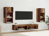 TV Wall Unit Wall-mounted 6 pcs Old Wood Engineered Wood 3402929