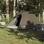 ZNTS Camping Tent Dome 3-Person Brown Waterproof 4009616