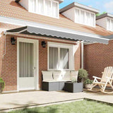 Awning Frame Retractable White 4 x 2 m Powder-coated Steel 42002534
