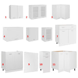 11 Piece Kitchen Cabinet Set Lyon" White Engineered Wood 3067664