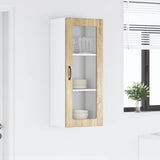 Wall Glass Cabinet PORTO Sonoma Oak 40 x 31 x 100 cm 885447