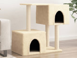 Cat Tree with Sisal Scratching Posts Cream 86 cm 172100