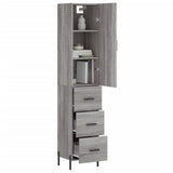 Highboard Grey Sonoma 34,5x34x180 cm Engineered Wood 3198863