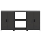 Kitchen Storage Set HATTEM 3 pcs Black Cold-rolled Steel 3392694