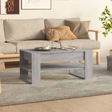 Coffee Table Grey Sonoma 102x55x45 cm Engineered Wood 816929