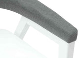 Dining Chairs 2 pcs White 54 x 57 x 73 cm Solid Rubber Wood 42020426