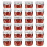 Glass Jam Jars with Silver Lids 24 pcs 110 ml 50792
