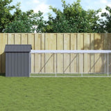 Chicken Cage with Run Anthracite 117x609x123 cm Galvanised Steel 3189070