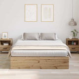 Storage Bed Frame Artisan Oak 150 x 200 cm Engineered Wood 3335388