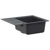 Kitchen Sink with Drainer Granite 57.5 x 46 x 28 cm Graphite 42053747