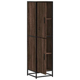 Highboard Brown Oak 35.5x35x139 cm Engineered Wood and Metal 849058