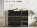 Shoe Storage Cabinet with Adjustable Shelves - Black T3398P344790
